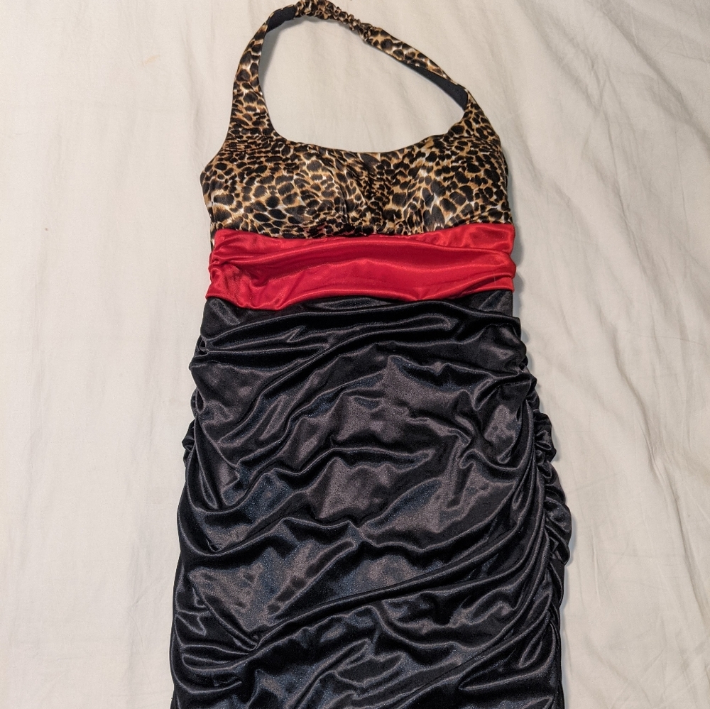 Black & Cheetah Dress